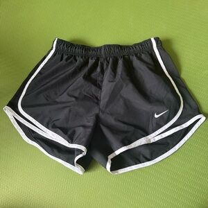 Nike Women's Black and White Athletic Shorts